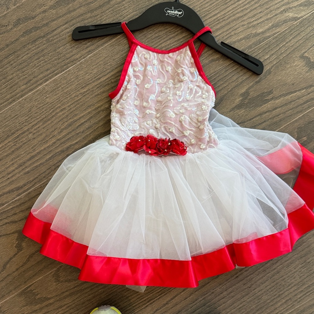 Revolution Red and White Kids Dance Costume